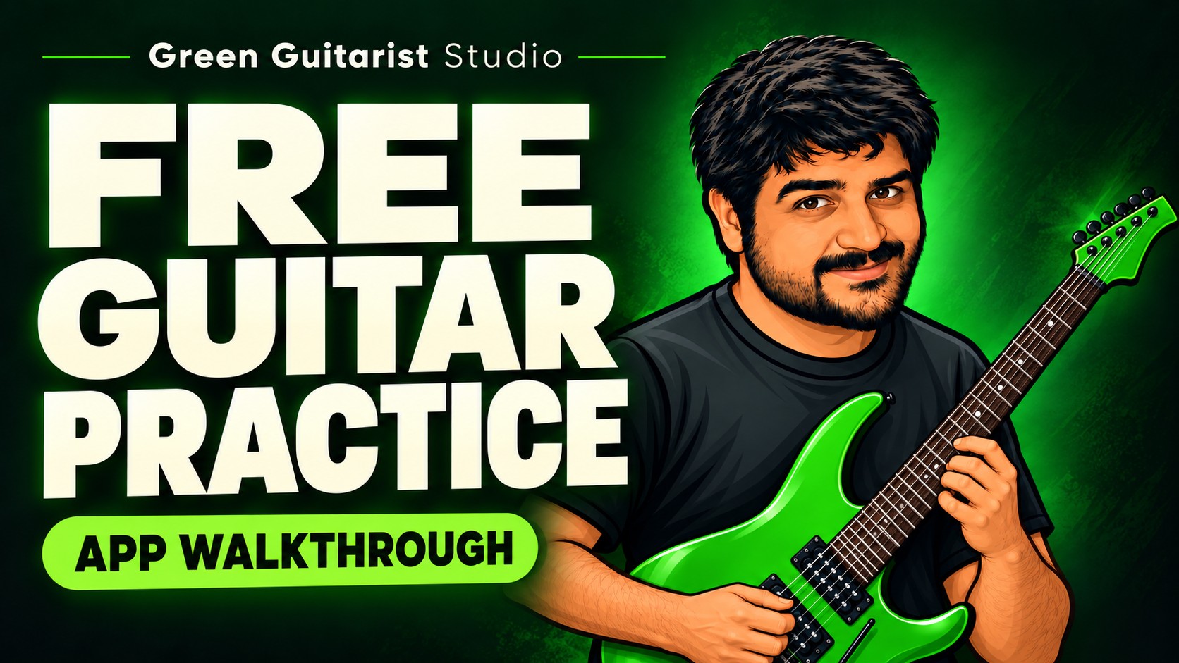 Green Guitarist Studio: free guitar practice app walkthrough with Jonathan A. Corona